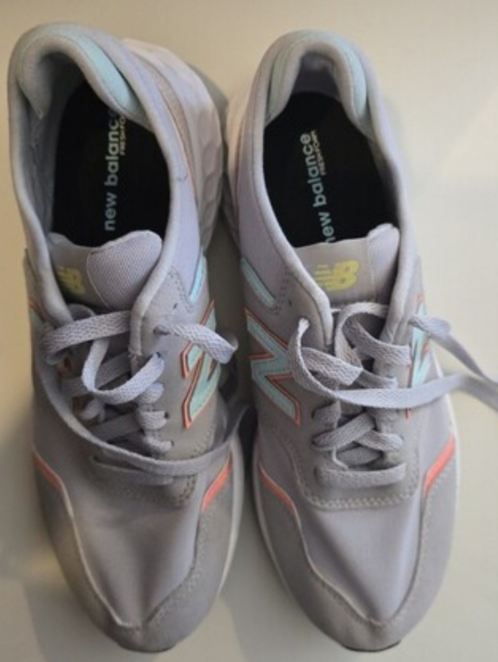 New Balance Kids Fresh Foam X-70 Athletic Sneakers Shoes Gray Pink sz 6. 5 Pre-o